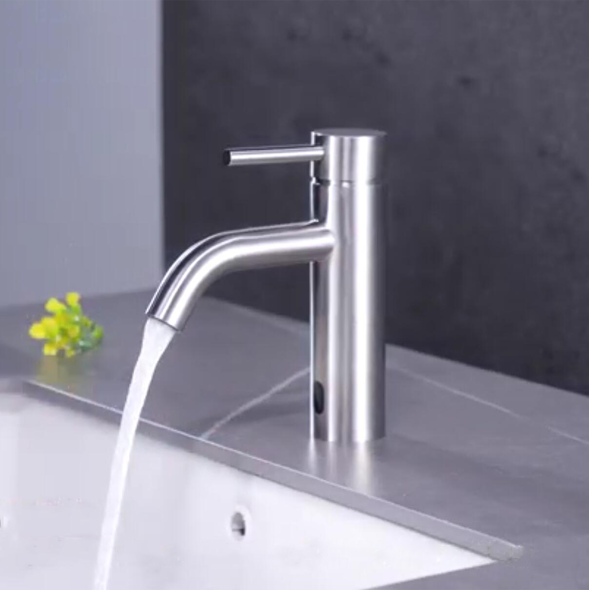 Aquacubic Touchless Bathroom Faucet Automatic Motion Sensor Bathroom Sink Faucet