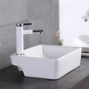Custom rectangle White Glazed Color Counter Top vessel Basins Bathroom Sink