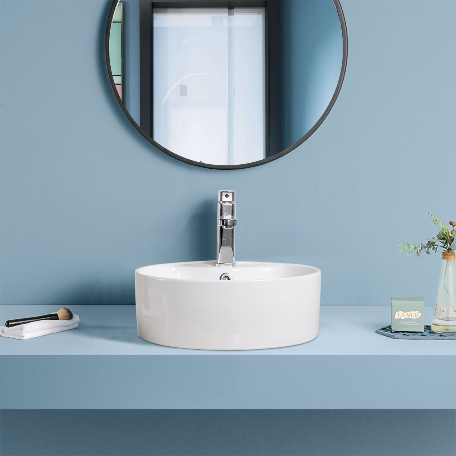 High Grade Ceramic Sanitary Ware Wash Basin Round Bathroom Sink For Hotel