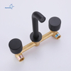 Factory Wall Mount Bathroom Sink Faucet Dual Handle Brass Basin Faucet Mixer Tap for Wash Basin