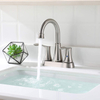 Aquacubic 2-Handle bathroom Lavatory Faucet 4" Centerset Brushed Nickel bathroom Sink Faucet