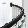 Wholesale 72" Adjustable Curved Fixed Shower Curtain Rod for Bathroom, Bathtub