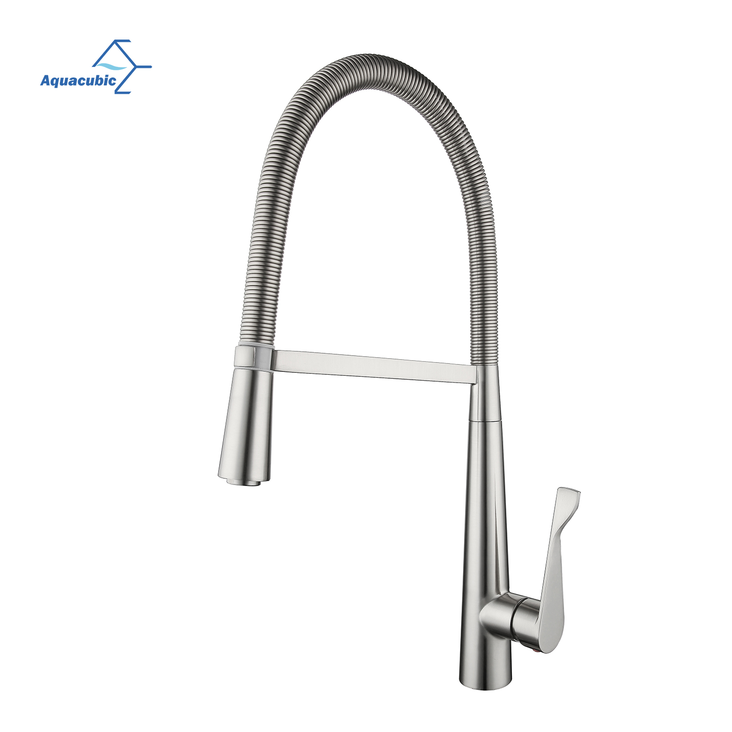 Aquacubic cUPC NSF Modern Low Lead Certified Design Stylish Spring Neck Pull Down Water Kitchen Faucet