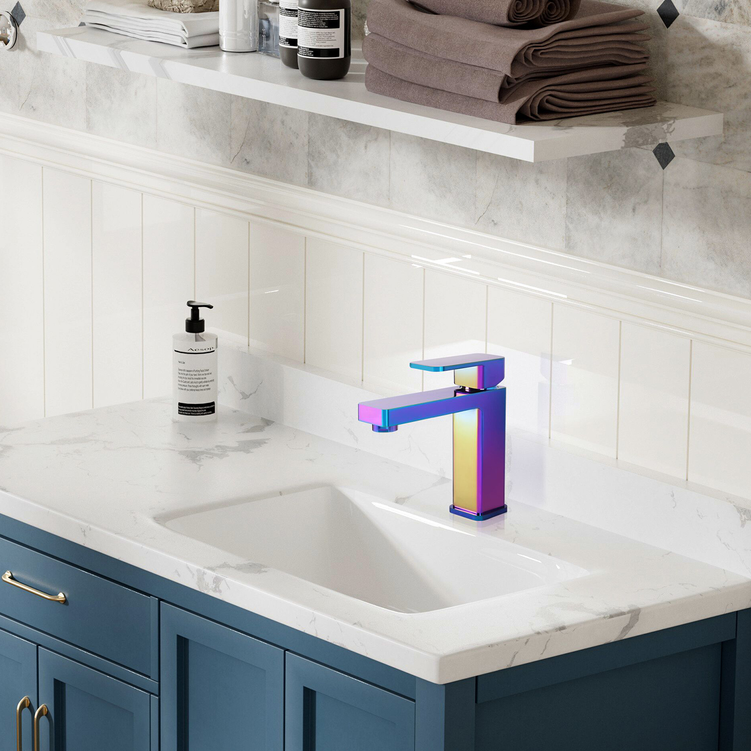 Luxury Aurora Brilliance Designed Sanitary Ware Factory Upc Hot Cold Basin Faucet Bathroom Faucet