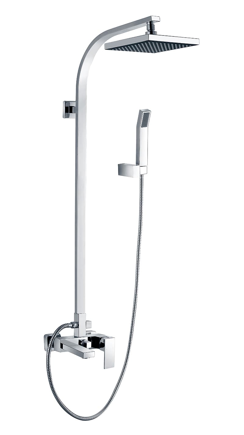 Surface-Mounted Tub & Shower Combo Exposed Tub & Shower Column