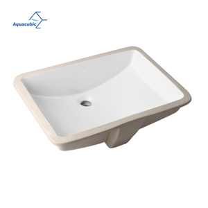 Modern Home White Rectangular Cupc Rectangle Undercounter Ceramic Bathroom Sink Hand Wash Basin For Washroom Accessories