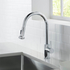 Aquacubic cUPC Unique Chrome Polished Pull Down Kitchen Faucet with Water Saving Aerator