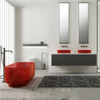 Transparent Crystal Coffee Bathroom Vessel Basin Resin Stone Solid Surface Countertop Sinks Bathroom for hotel