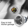 3-1/2 Inch Gunmetal Grey Kitchen Sink Drain Strainer Assembly Kit with Removable Deep Basket & Water Stopper Sealing Lid