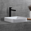 Modern Bathroom White Square Porcelain Ceramic Drop in Basin