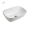 Porcelain Rectangular Bathroom Direct Supply Semi Recessed Sanitary Wash Basin