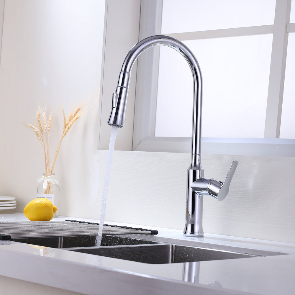 Modern kichen kitchen taps stainless steel 304 pull out sprayer kitchen mixer sink faucets