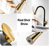 Aquacubic Graceful Style Black & Chrome Kitchen Faucets with Utility Pull Out and Down Sprayer