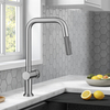 Traditional Industrial Pull-Down Brushed Nickel knurled brass Single Handle Kitchen Faucet