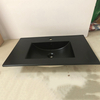 High grade Matte Black Ceramic Table Top Ceramic Vanity Bathroom Cabinet Sinks