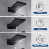 China Factory Wall Mounted Rain Shower Head System with Thermostatic Mixer Valve and Handheld Shower Combo Set