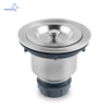 3-1/2 Inch Gunmetal Grey Kitchen Sink Drain Strainer Assembly Kit with Removable Deep Basket & Water Stopper Sealing Lid