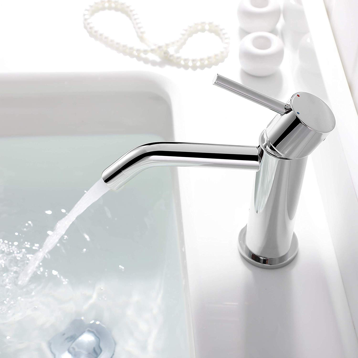 Aquacubic Single handle taps one hole mixer stainless steel sink tap bathroom face wash Toilet Bathroom Basin Sink Faucet