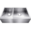 33 Inch Stainless Steel Handmade Undermount Kitchen Sink with Double Bowl