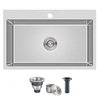 Stainless Steel Handmade Topmount Kitchen Sink with Faucet 