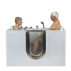 US Standard 2-Seat Walk-In Non Whirlpool Bathtub in White for The Disabled and Old Senior People