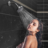 Aquacubic Shower Head Rainfall Fixed Showerhead High Pressure 4 inch Round Overhead Spray with Swivel Ball