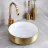 China Designer Luxury Colorful Sanitary Wares Electroplated Counter Bowl Wash Basin Bathroom Sink Art Basin