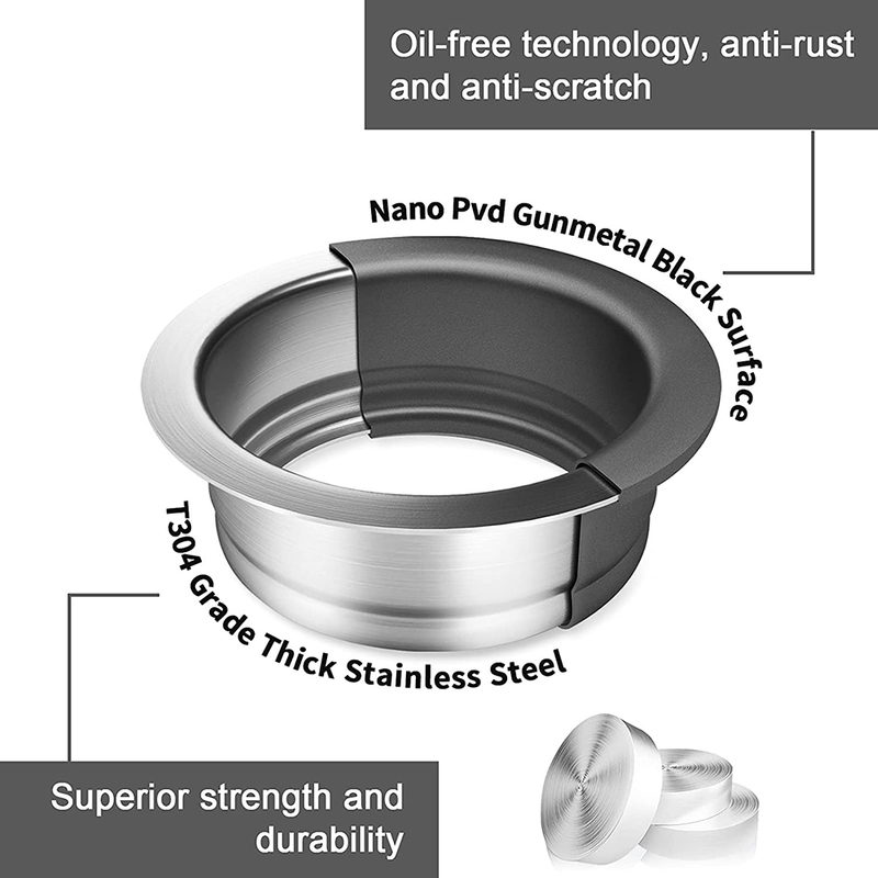 Black Garbage Disposal Flange And Stopper | Stainless Steel Sink Flange With Nano Surface Fits 3 1 2 Inch Standard Sink Drain Hole C50af7fd 00f5 4879 8a82 B8677ec1750c.7511cf728454430f488b7ed2dc40a4bc - View #2