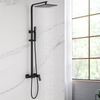 Aquacubic Lead-free rainfall Bathroom Shower Faucet Exposed Pipe Shower System With hand shower