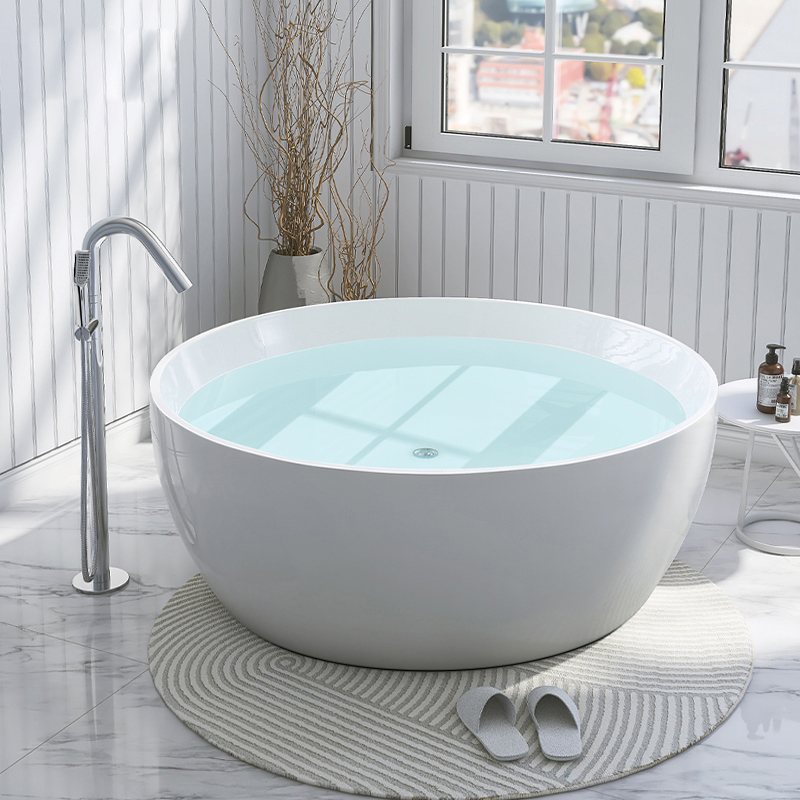 cUPC North America luxury Round Bathroom Soaking Tubs Classic Soaking Acrylic Freestanding Bathtub Hot Bath Tub