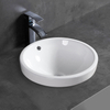 China suppliers Round Shape semi Inset Ceramic Hand Wash Basin