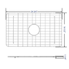Sinks Protector for Kitchen Sink Stainless Steel Rear Drain Single Bowl Protective Bottom Grid