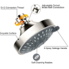 Aquacubic Shower Head Rainfall Fixed Showerhead High Pressure 4 inch Round Overhead Spray with Swivel Ball