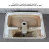 Bathroom Vessel Sink Hand Wash Basin Counter Top Modern Rectangular Bathroom Sinks