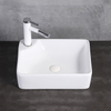 Custom rectangle White Glazed Color Counter Top vessel Basins Bathroom Sink