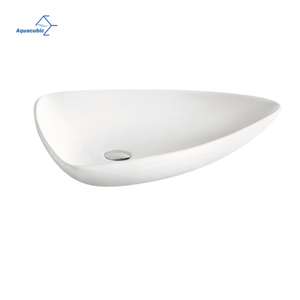 Popular Modern Design Hotel Sanitary Ware Ceramic Washbasin Bathroom Triangle Hand Wash Art Basin Sink