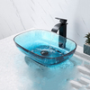 Colored washbasin household bathroom cabinet hotel homestay transparent resin tabletop basin Sink