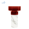 Red Resin Wash Basin Solid Surface Bathroom hand Basins Bathroom Sink with Marble Pattern