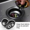 Aquacubic Kitchen Sink Strainer and Stopper Combo Basket Replacement for Standard 3-1/2 inch Drain