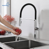 Aquacubic Chrome Long Neck UPC Single-Handle Magnetic docking Kitchen Faucet With flexible hose