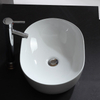 Aquacubic RV Artistic Porcelain Oval Above Counter Bathroom Vanity White Ceramic Art Sink