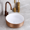 China Designer Luxury Colorful Sanitary Wares Electroplated Counter Bowl Wash Basin Bathroom Sink Art Basin