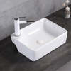 Custom rectangle White Glazed Color Counter Top vessel Basins Bathroom Sink