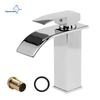 Aquacubic Lead Free waterway health Single Handle Basin Tap Waterfall Bathroom Faucets
