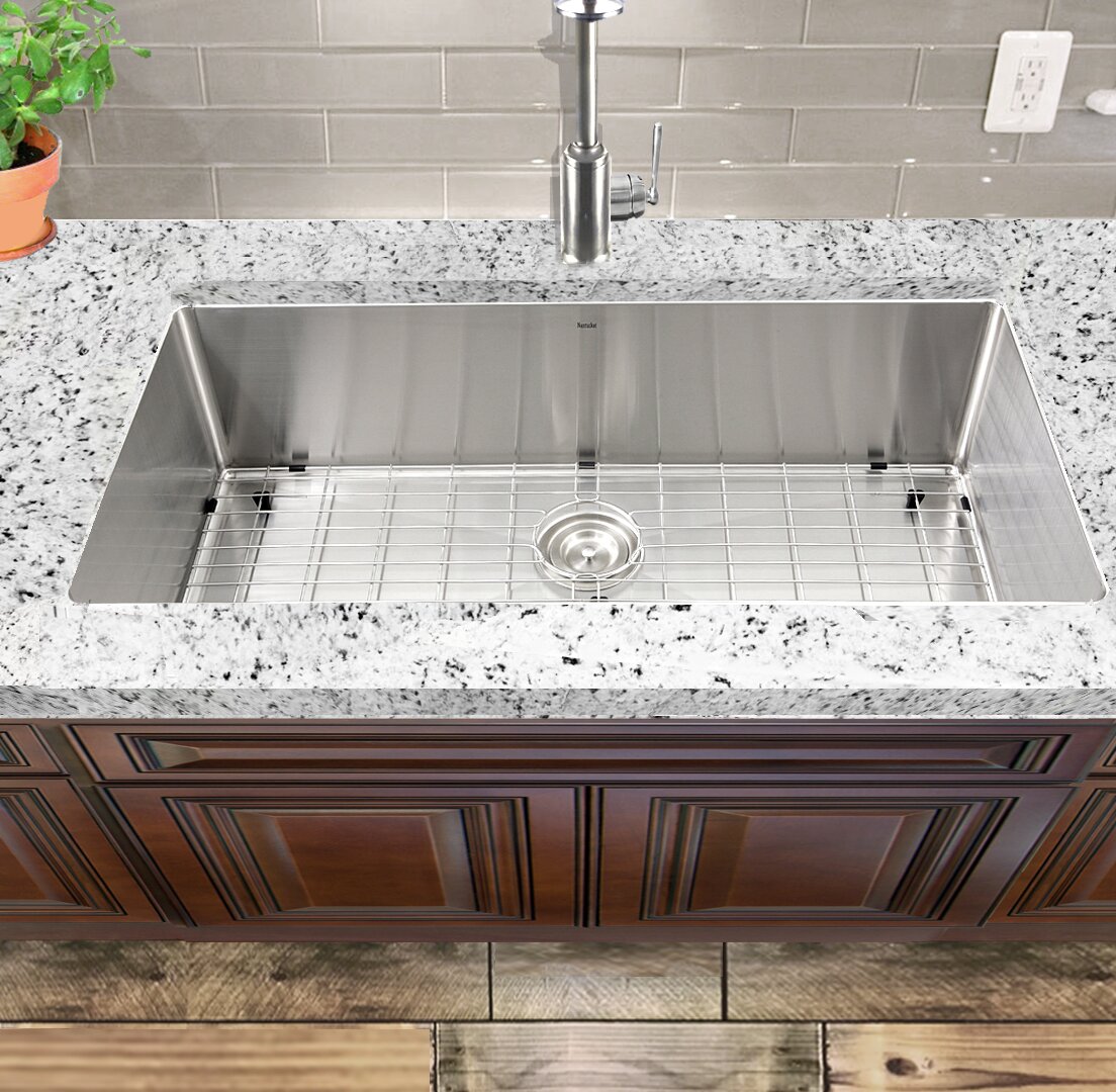 16 Gauge Stainless Steel Kitchen Sink with Drain Board