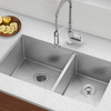 Gold Stainless Steel Handmade Topmount Double Bowl Kitchen Sink