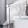 Fancy Tall Bathroom Wash Waterfall Basin Sink Faucet Deck Mount Sink Mixer Tap