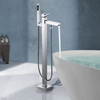 Bathroom Freestanding Tub Filler Floor Mounted Tub Spou Bathtub Faucet with Chrome Finish