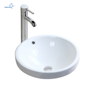 China suppliers Round Shape semi Inset Ceramic Hand Wash Basin