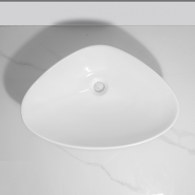 Unique Triangle Ceramic Art Face Basin Star Hotel bacia de banheiro Bathroom Tabletop Wash Basin Sink